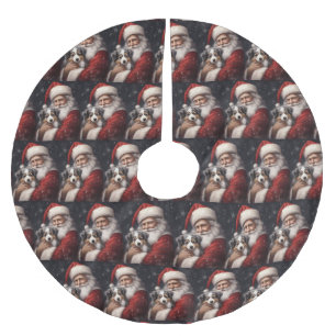 Australische Herder met Kerstman Kerstmis Kerstboom Rok