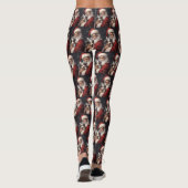 Australische Herder met Kerstman Kerstmis Leggings (Achterkant)
