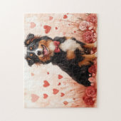 Australische Herder met Rozen - Valentijnsdag Legpuzzel (Verticaal)