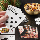 Australische Herder met Rozen - Valentijnsdag Pokerkaarten (Insitu)