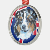 AUSTRALISCHE HERDER METALEN ORNAMENT (Links)