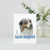 Australische Herder Naam Briefkaart (Staand voorkant)