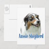 Australische Herder Naam Briefkaart (Voorkant / Achterkant)