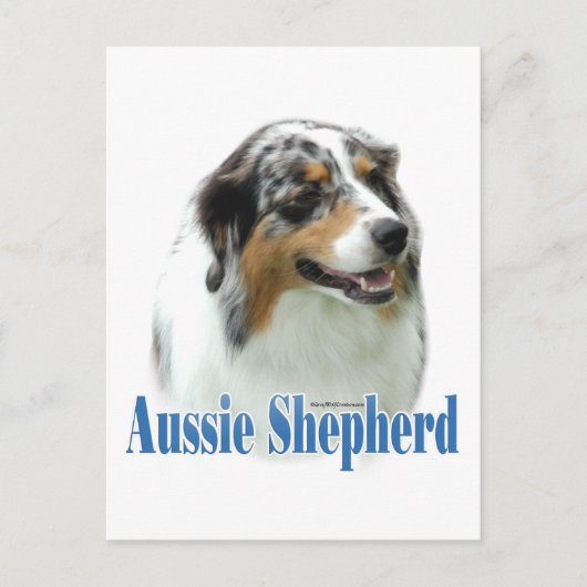 Australische Herder Naam Briefkaart (Voorkant)