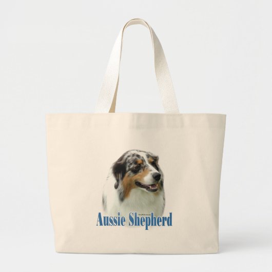 Australische Herder Naam Grote Tote Bag (Voorkant)