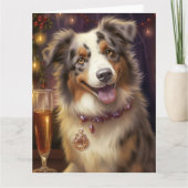 Australische herder Nieuwjaar  Kaart (Voorkant)