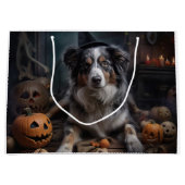 Australische herder pompoenen Halloween eng Groot Cadeauzakje (Voorkant)