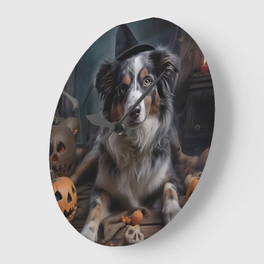 Australische herder pompoenen Halloween eng Grote Klok (Hoek)