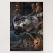 Australische herder pompoenen Halloween eng Legpuzzel (Verticaal)