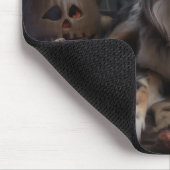 Australische herder pompoenen Halloween eng Muismat (Hoek)