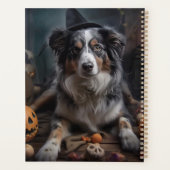Australische herder pompoenen Halloween eng Planner (Achterkant)