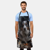 Australische herder pompoenen Halloween eng Schort (Gedragen)