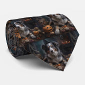 Australische herder pompoenen Halloween eng Stropdas (Opgerold)