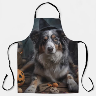 Australische Herder Pompoenen Halloween Griezelen Schort