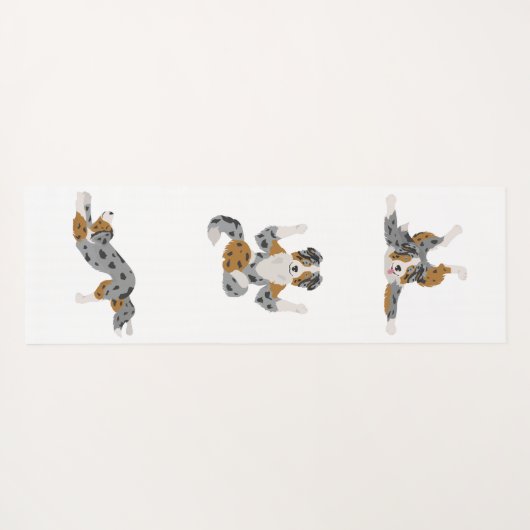 Australische herder pooia yoga mat (Achterkant (horizontaal))