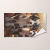 Australische Herder Puppy Herfst Delight Pompoen Bad Handdoek (Handdoek)