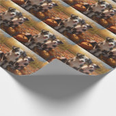 Australische Herder Puppy Herfst Delight Pompoen Cadeaupapier (Hoek)
