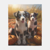Australische Herder Puppy Herfst Delight Pompoen Fleece Deken