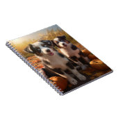 Australische Herder Puppy Herfst Delight Pompoen Notitieboek (Rechterzijde)