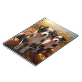 Australische Herder Puppy Herfst Delight Pompoen Notitieboek (Linkerzijde)