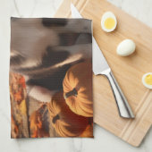 Australische Herder Puppy Herfst Delight Pompoen Theedoek (Quarter Fold)