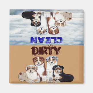 Australische Herder Puppy Vaatwasser Magnet