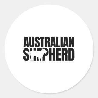 Australische herder ras liefhebber donker ronde sticker