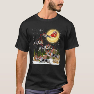 Australische herder rendier Kerstmis Hond Rijden T-shirt