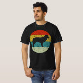 Australische herder retro silhouette t-shirt (Voorkant volledig)