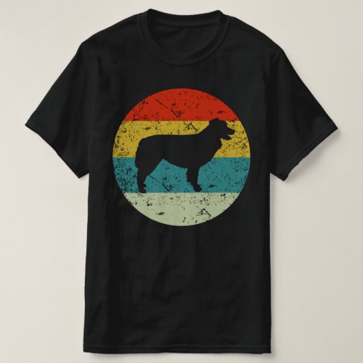 Australische herder retro silhouette t-shirt (Design voorkant)