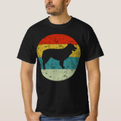 Australische herder retro silhouette t-shirt (Voorkant)