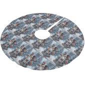 Australische herder rijden motorfiets kerst kerstboom rok (Gekanteld)