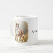 Australische Herder Rode Merle Aussie Koffiemok (Voorkant links)