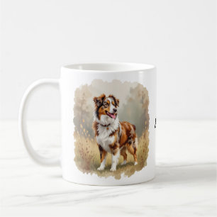 Australische Herder Rode Merle Aussie Koffiemok
