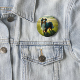 Australische Herder Ronde Button 5,7 Cm