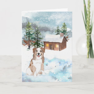 Australische Herder (Rood) Kerstkaart Kaart