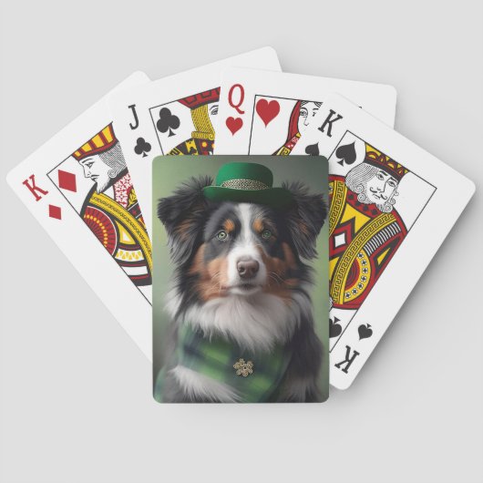 Australische herder Saint Patrick Pokerkaarten (Achterkant)