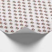 Australische herder Santa Paws Cadeaupapier (Hoek)