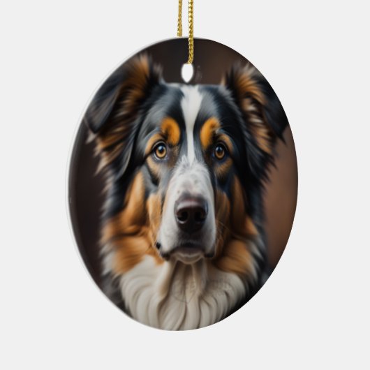 Australische Herder Schaap Hond Kerstmis Ornament (Rechts)