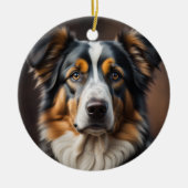 Australische Herder Schaap Hond Kerstmis Ornament (Voorkant)