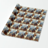 Australische herder schilderij Cadeaupapier (Uitgerold)