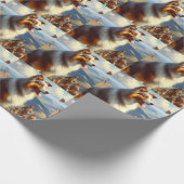 Australische herder schilderij Cadeaupapier (Hoek)