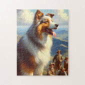 Australische herder schilderij Legpuzzel (Verticaal)