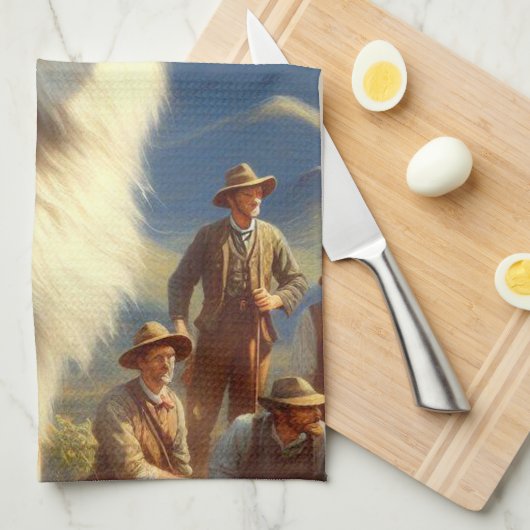 Australische herder schilderij Theedoek (Quarter Fold)