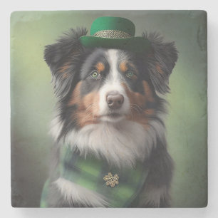 Australische herder Sint Patrick Stenen Onderzetter