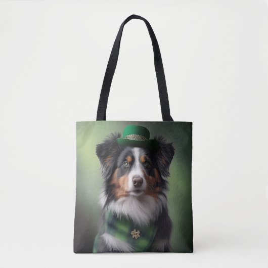 Australische herder Sint Patrick Tote Bag (Voorkant)