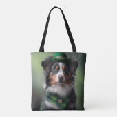 Australische herder Sint Patrick Tote Bag (Achterkant)
