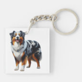Australische Herder Sleutelhanger (Achterkant)