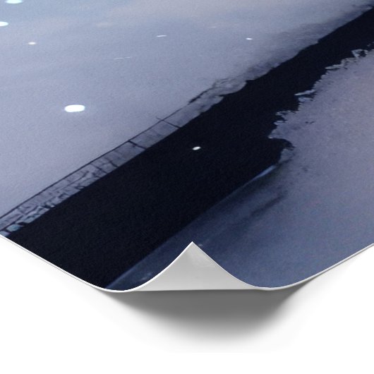 Australische herder sneeuwslee kerstdecor poster (Hoek)