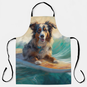 Australische Herder Strand Surfen Schilderen Schort